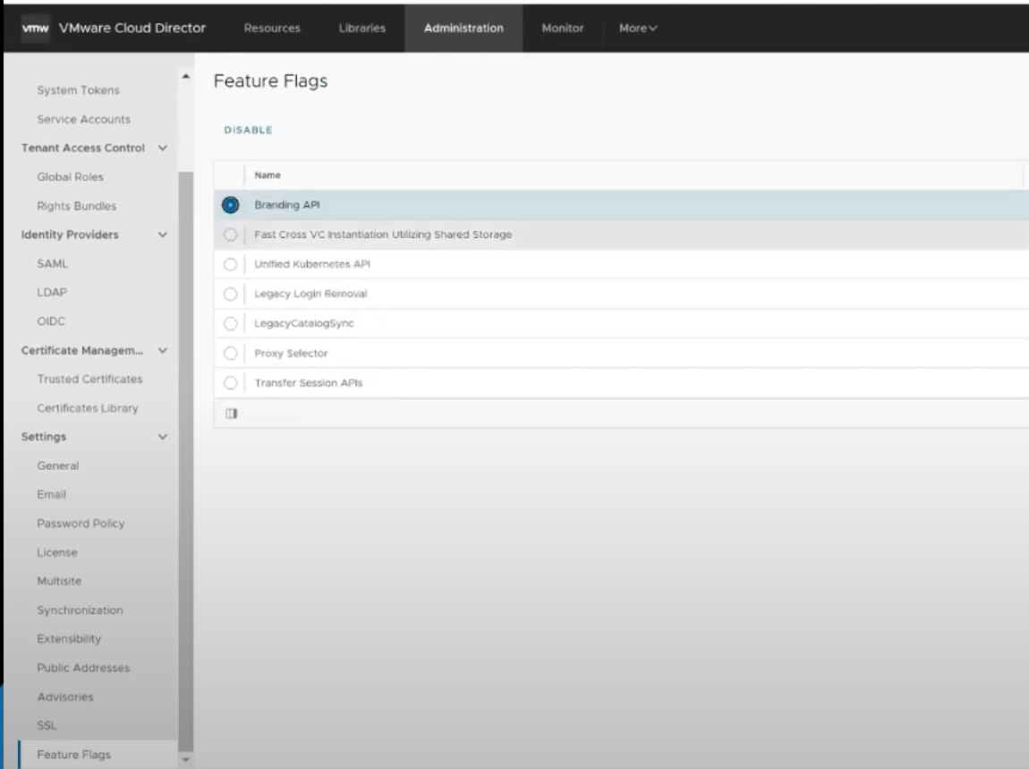 VMware Cloud Director 10.4.1 Theming and Branding
